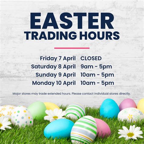 easter trading hours 2023
